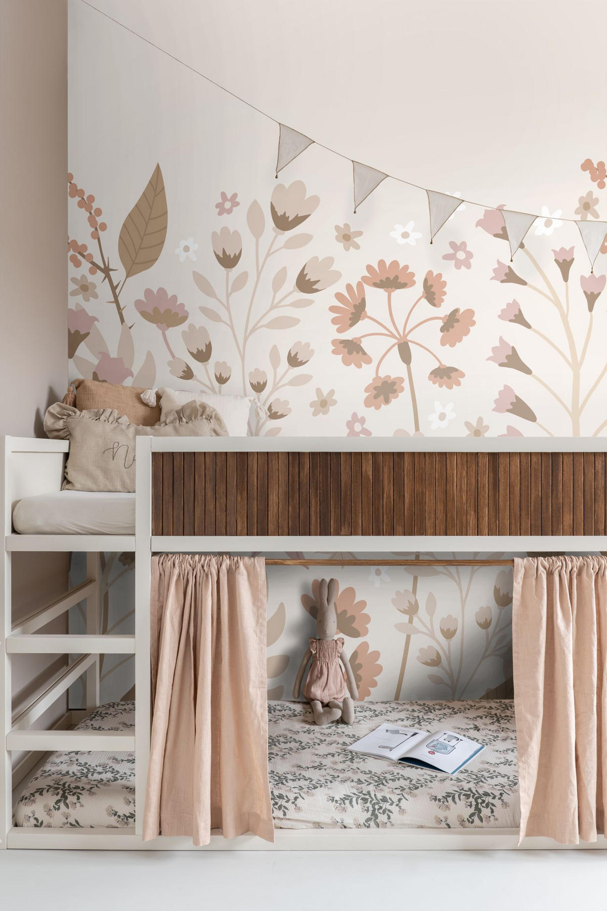 FOTOTAPETE Blumen 200 x 279 cm - Beige, Papier (200/279cm) - ESTAhome