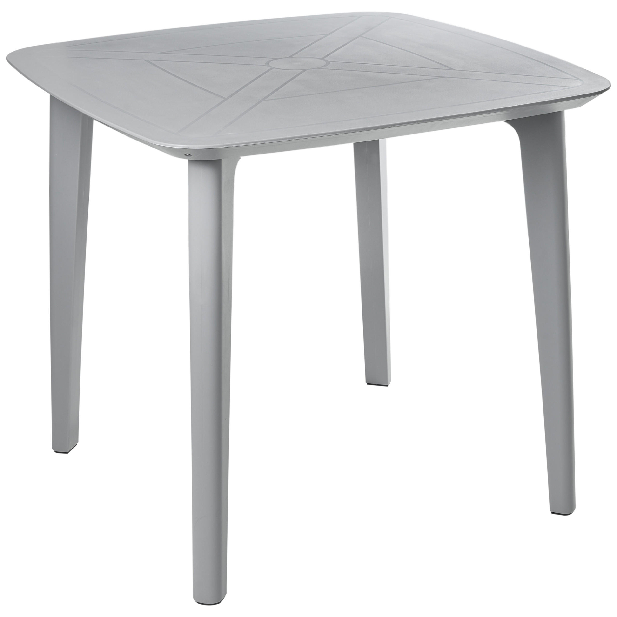 GARTENTISCH 86/86 cm Grau Sorico - Grau, Kunststoff (86/86/77cm) - Beliani