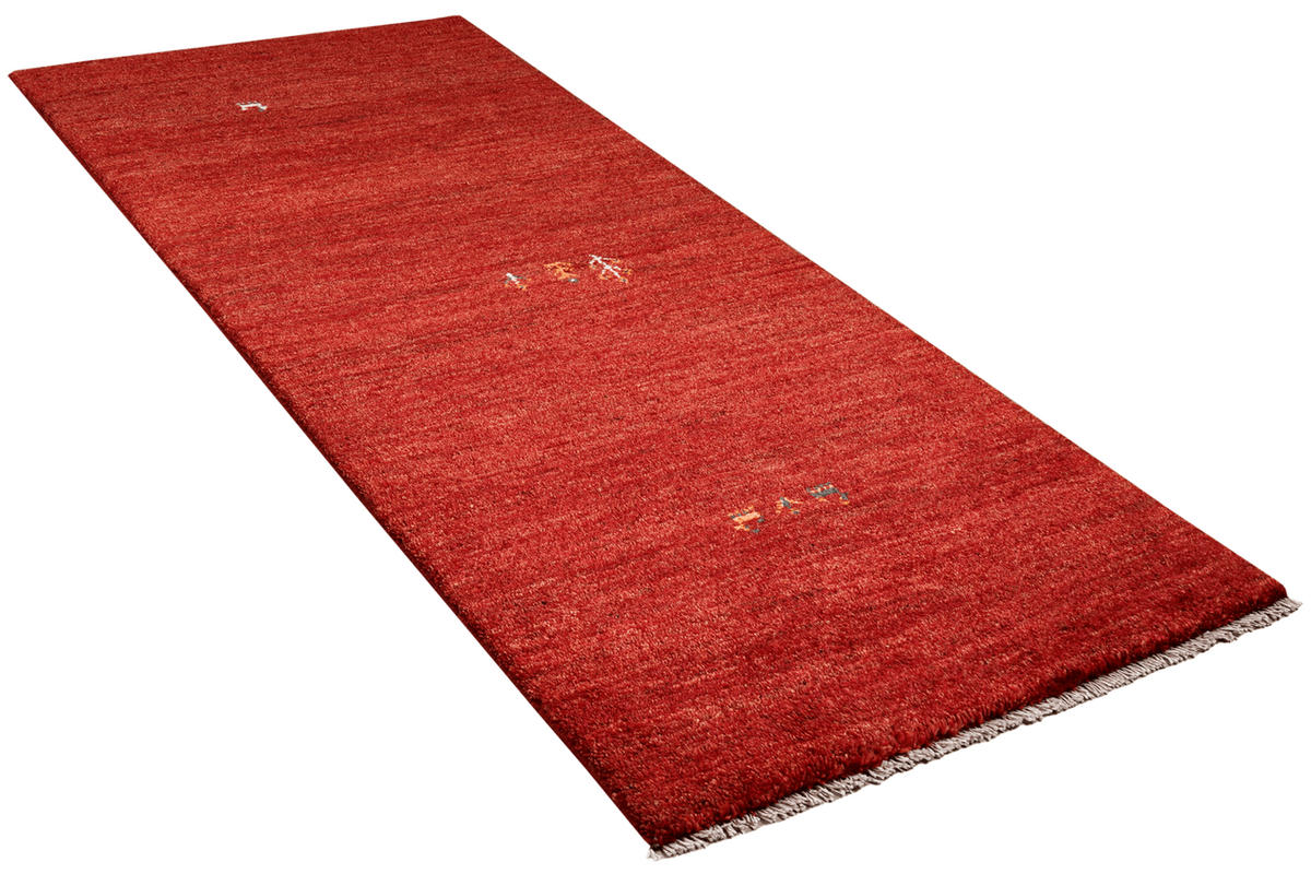 LÄUFER Orient handgeknüpft Rot 220/81 cm Schurwolle - Rot, Textil (81/220cm) - Looma