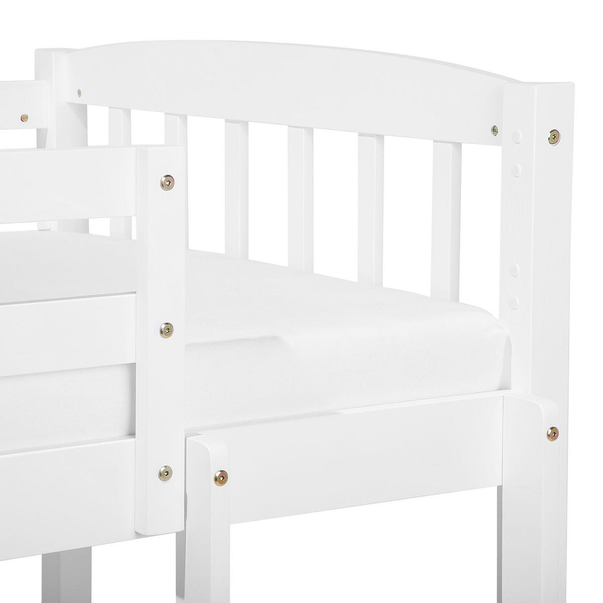 HOCHBETT Weiß 90-200 cm Revin - Weiß, Holz (90/200cm) - Beliani