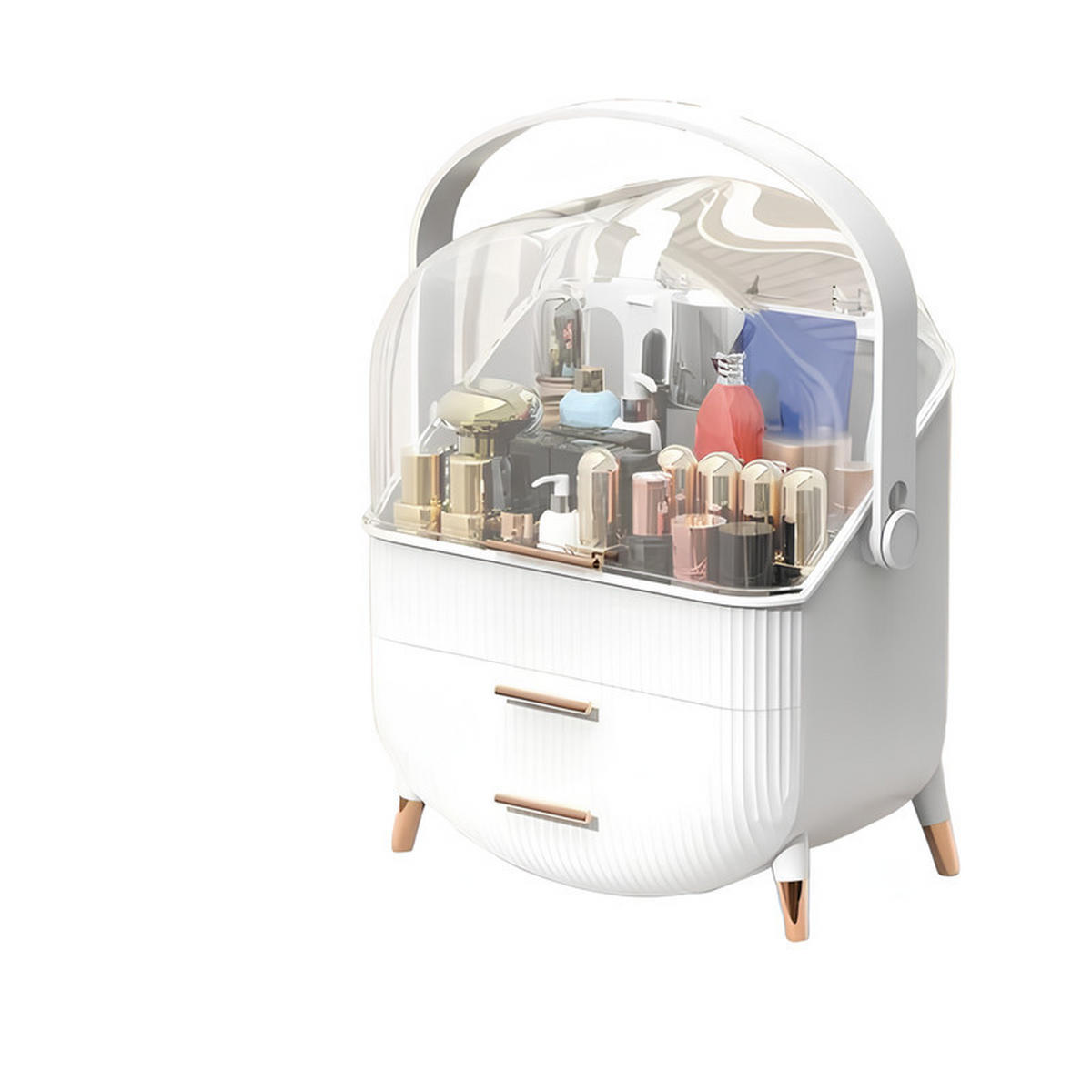 KOSMETIKORGANIZER Carina Ⅲ 26/16/38 cm - Weiß, Kunststoff (16/38/26cm) - Nettlife