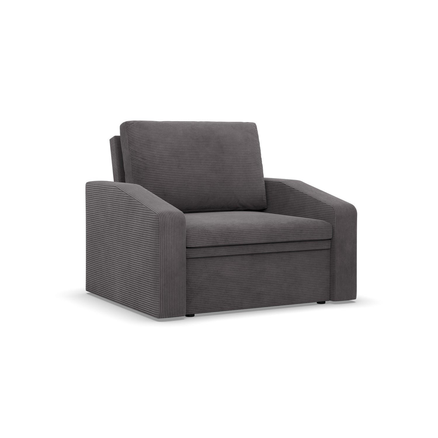 LOUNGESESSEL ORBIT, 80 CM, Cord - Dunkelgrau - Dunkelgrau, Textil (108/80/87cm)