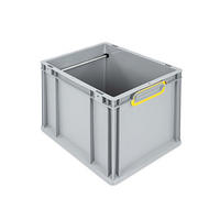 HÄNGEREGISTERBOX NextGen, HxBxT 32x30x40cm, 30 Liter, Griffe gelb geschlossen, Grau - Grau, Kunststoff (30/32/40cm) - PROREGAL