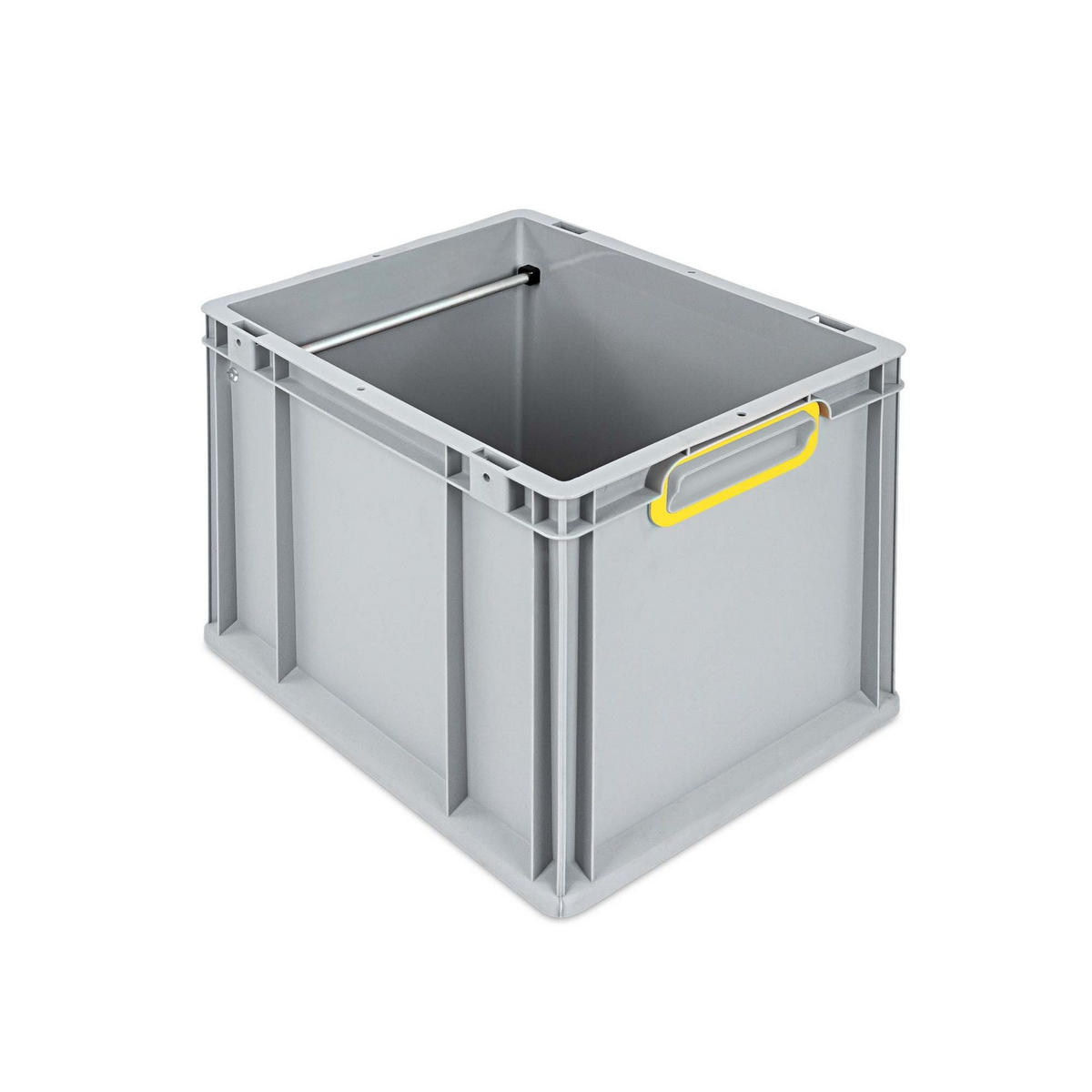 HÄNGEREGISTERBOX NextGen, HxBxT 32x30x40cm, 30 Liter, Griffe gelb geschlossen, Grau - Grau, Kunststoff (30/32/40cm) - PROREGAL