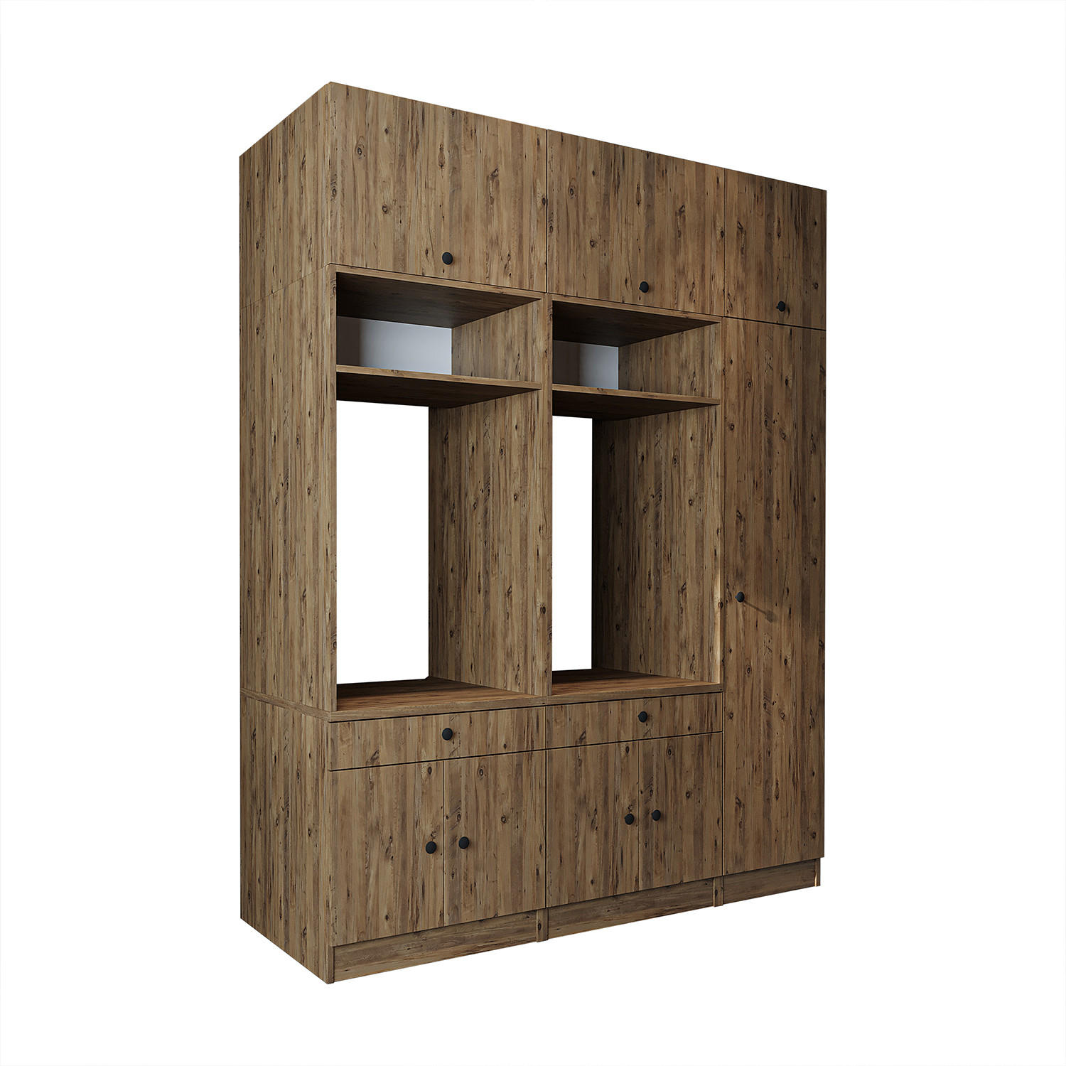 WASCHMASCHINENSCHRANK Serie 1 179cm Breit, 230cm Hoch - Eichefarben, Holzwerkstoff (179/230/67cm)