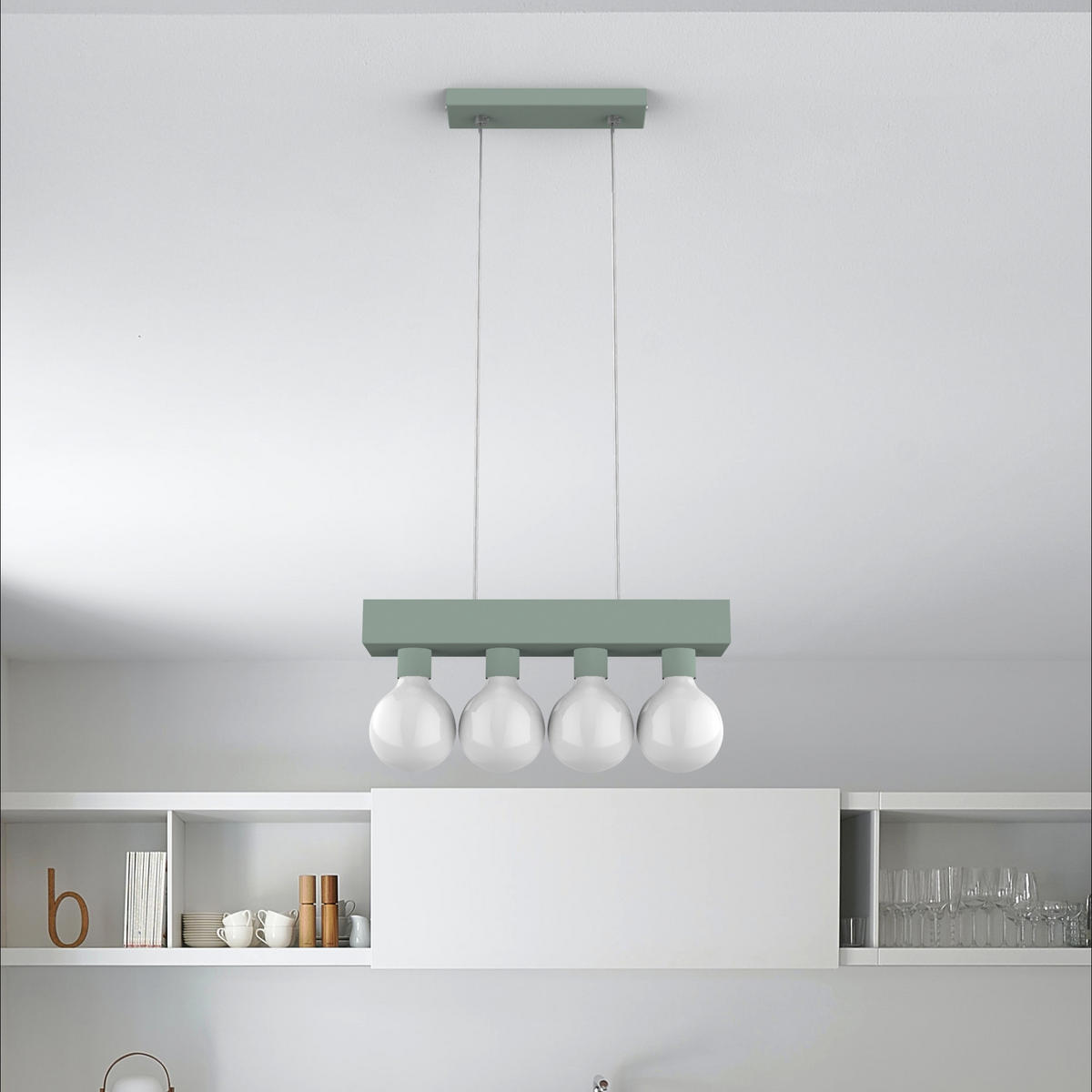 HÄNGELEUCHTE - Grün, Metall (10/45/7.5cm) - Lumicom