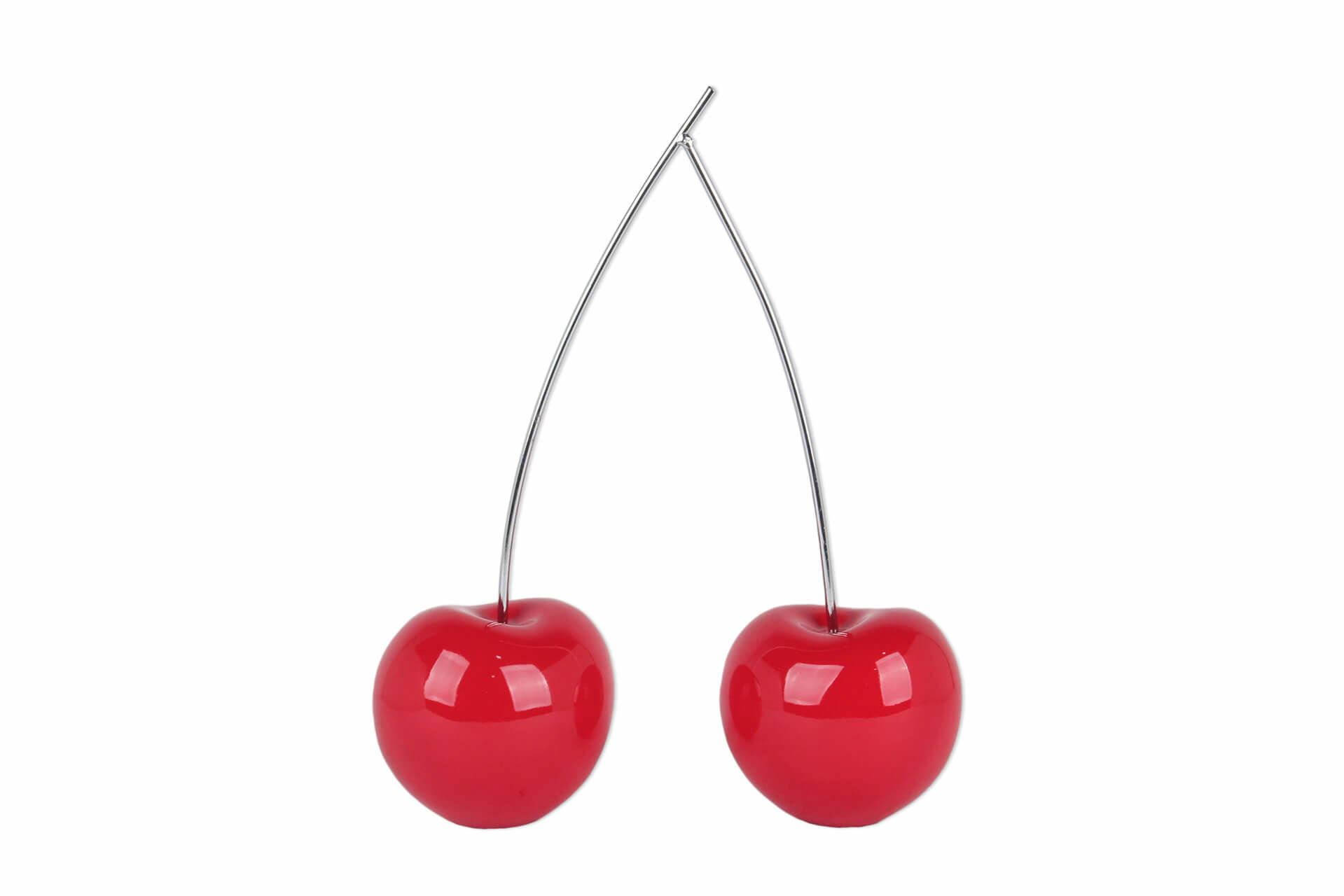 SKULPTUR 29/43 cm - Rot/Silberfarben, Stein (29/43/11cm) - KUNSTLOFT