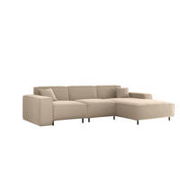 ECKSOFA Gloria In Tiffani - Beige, Holzwerkstoff/Textil (266/165cm) - Fun Möbel