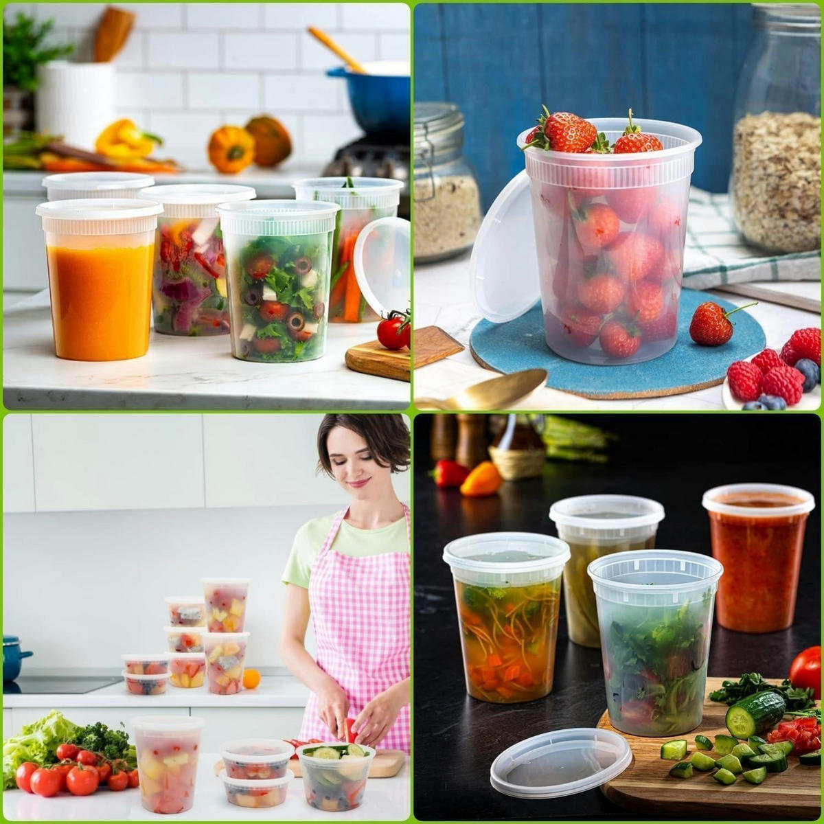 VORRATSBEHÄLTER 24-teiliges Set 950 ml - Transparent, Kunststoff (12/14/12cm)