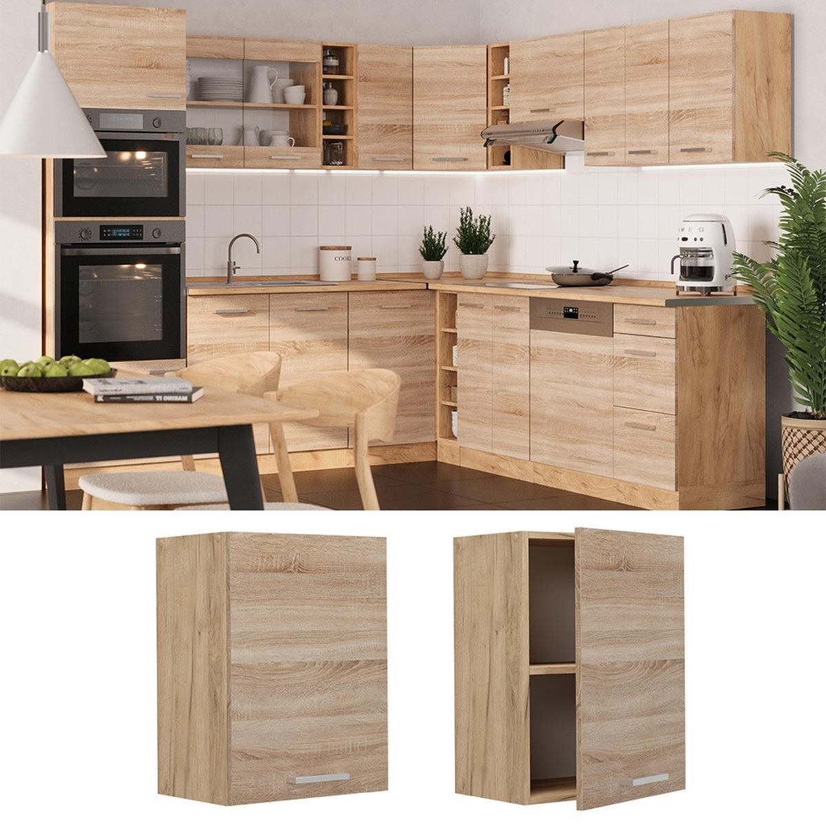 HÄNGESCHRANK R-Line Sonoma 45 cm - Eichefarben/Sonoma Eiche, Holzwerkstoff (45/60/31cm) - Vicco