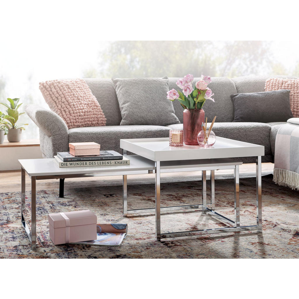 Thumbnail - Kadima Design Couchtisch, Weiß, Holz, Rechteckig,Rechteckig, Stativgestell, 110x45x60 cm, Wohnzimmer, Wohnzimmertische, ...