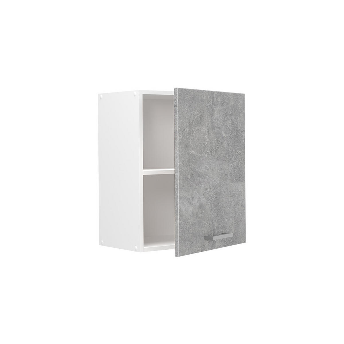 HÄNGESCHRANK R-Line, Beton/Weiß, 50 cm - Weiß/Grau, Holzwerkstoff (50/60/31cm) - Vicco