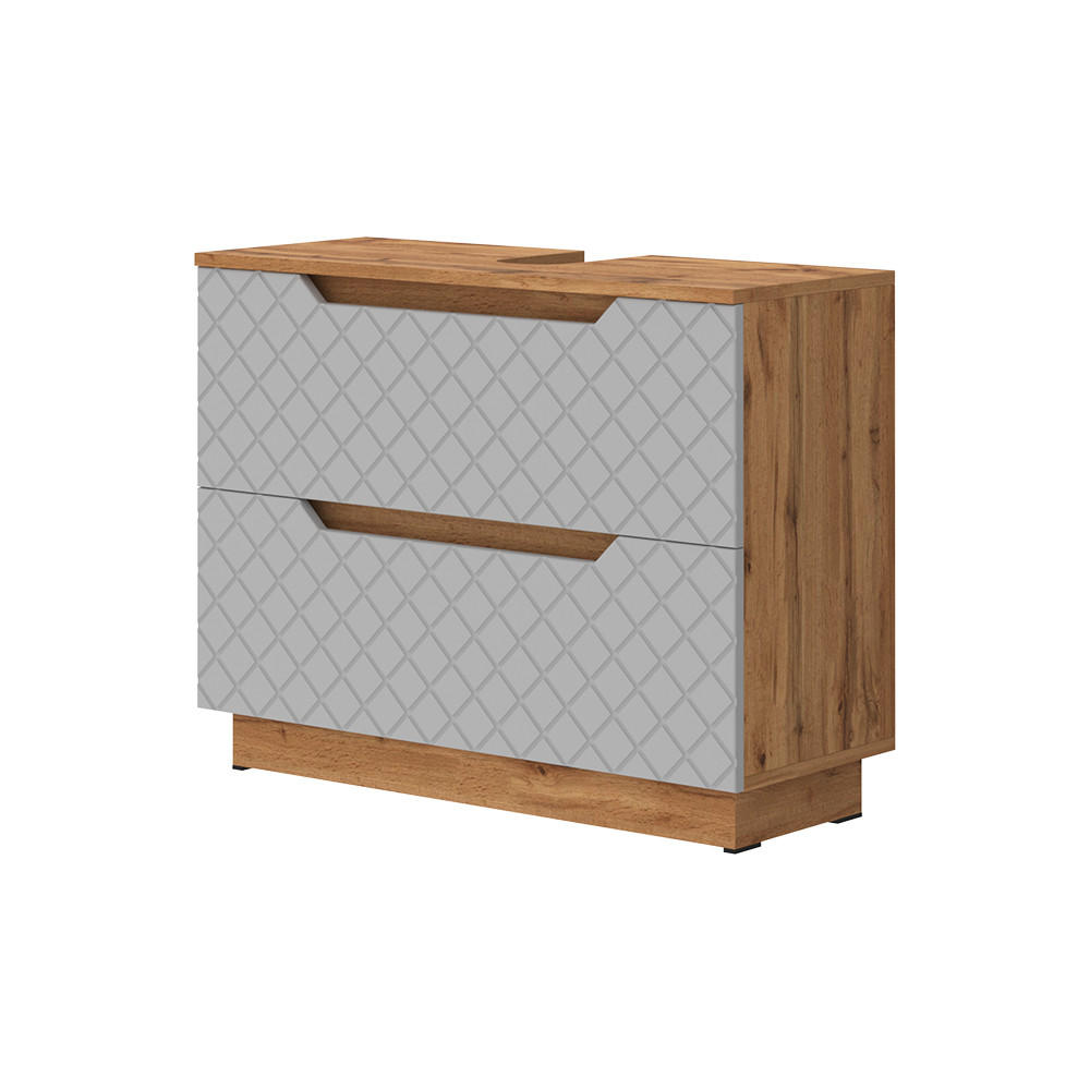 Vicco DOLNÍ SKŘÍŇKA POD DŘEZ Lotta Šedá 79.6 x 62.5 cm se 2 zásuvkami