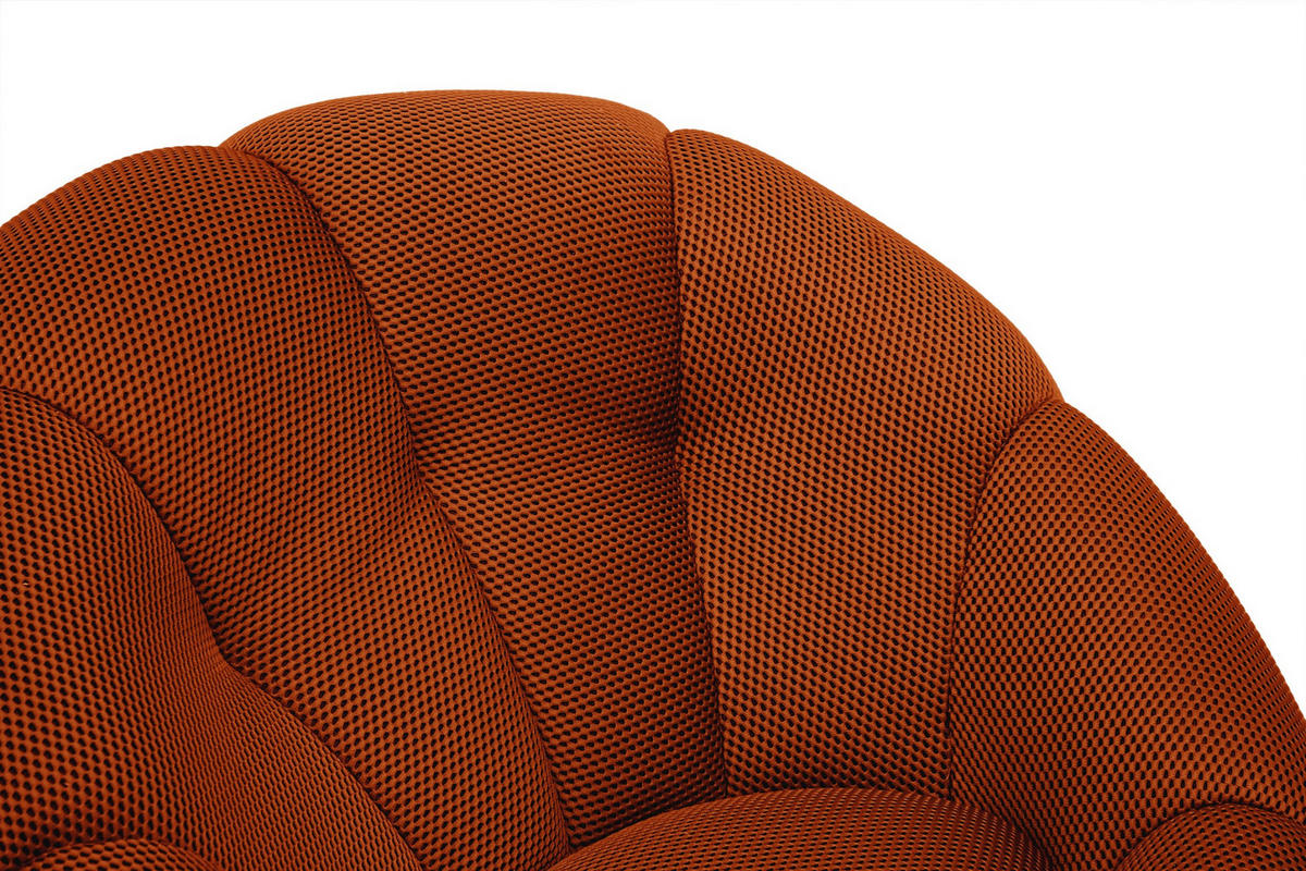 SESSEL UND POUF FIGO UND FAGO, dunkelorange - Dunkelorange, Holzwerkstoff/Textil (104/83/104cm) - Courtois Laville