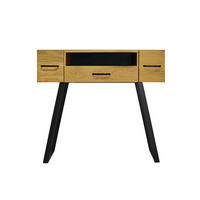 BEISTELLTISCH aus Massivholz und Metall mit Schubladen JORGEN - Eichefarben, Holz (100/90/30cm) - Rawood Furniture