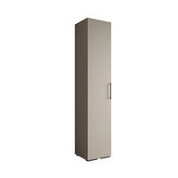 DREHTÜRENSCHRANK 236.7/50/47 1-türig - Kaschmir/Schwarz, Holz/Metall (50/236.7/47cm) - Abiks Möbel