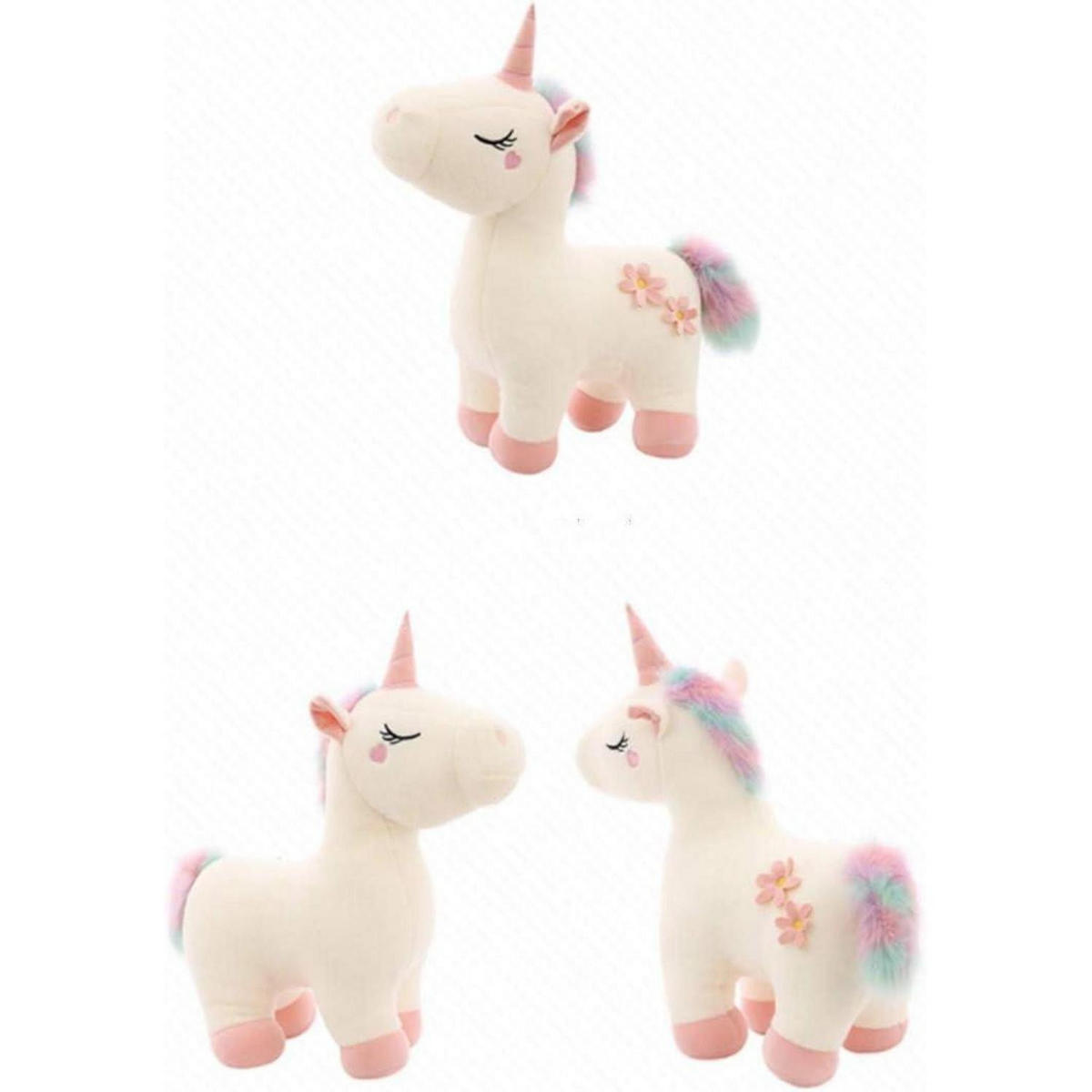 PLÜSCHTIER Einhorn Weiß 30 cm - Multicolor, Textil (15/30cm)