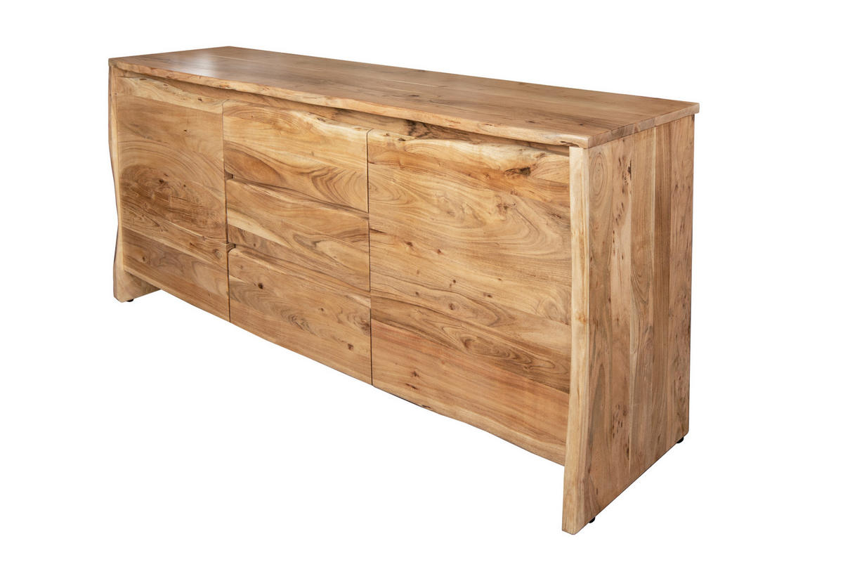 SIDEBOARD DAHLIA - Beige/Naturfarben, Akazienholz/Holz (170/90/45cm) - SAM