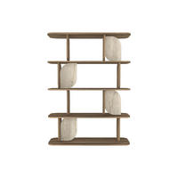 REGAL - 120 cm x 40 cm - holz - naturfarben dunkel, beige Neleria - Beige/Naturfarben, Holz (120/160.5/40cm) - Vente-Unique