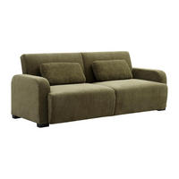 SCHLAFSOFA - 3 Personen-Sitzer - Stoff - Grün - - Grün, Textil (213/85/93cm) - Vente-Unique