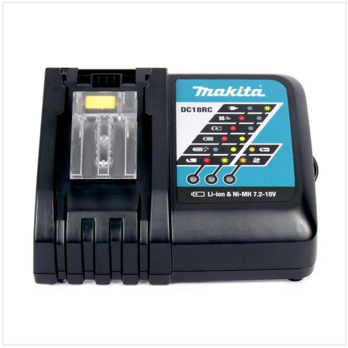 MAKITA Power Source Kit Li 18V mit 2x BL1860B Akku 6,0Ah + DC18RC Ladegerät ( 199480-6 ) - Multicolor, Kunststoff (19/75/7cm) - Makita