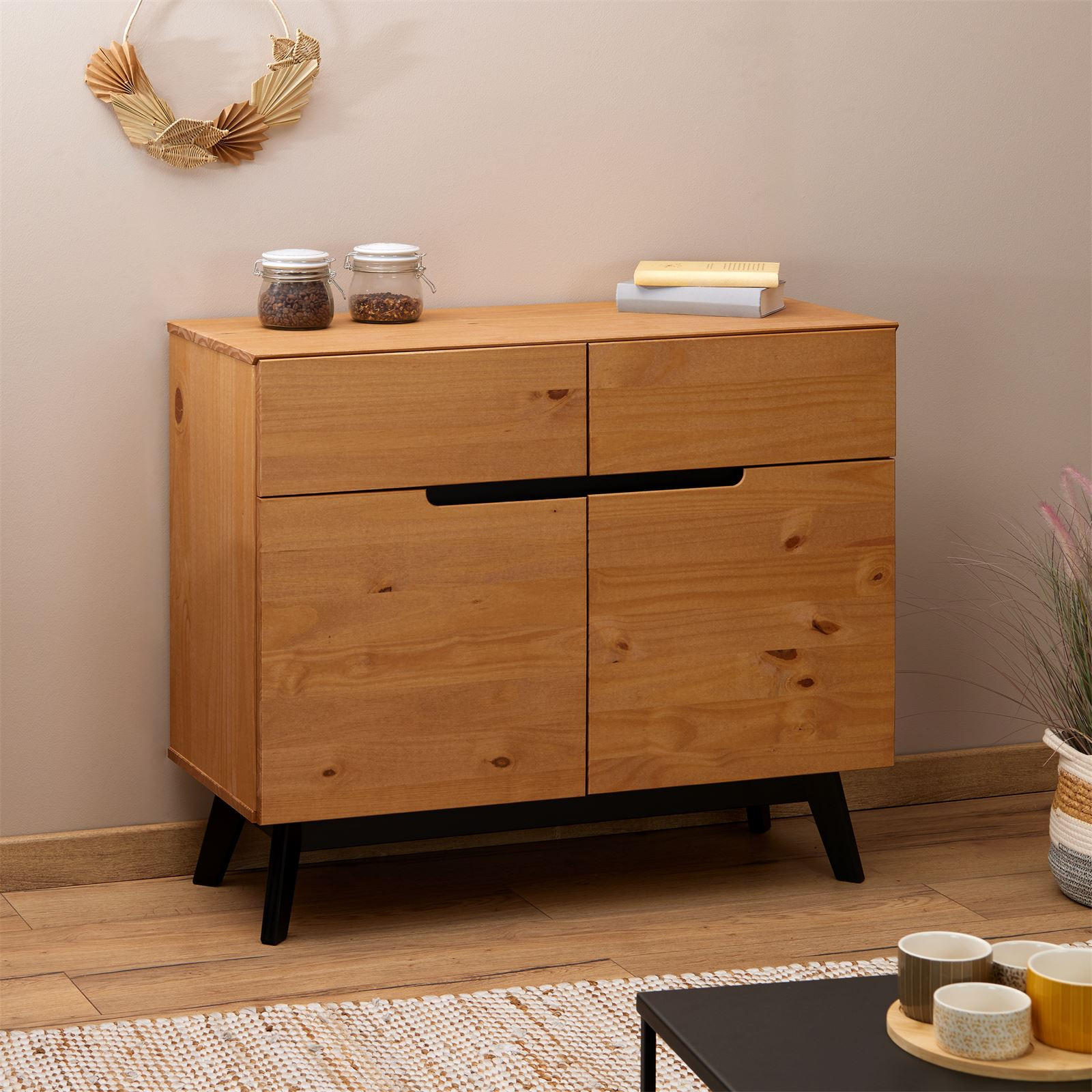 KOMMODE TIBOR - Kieferfarben, Holz (98/84/40cm) - IDIMEX