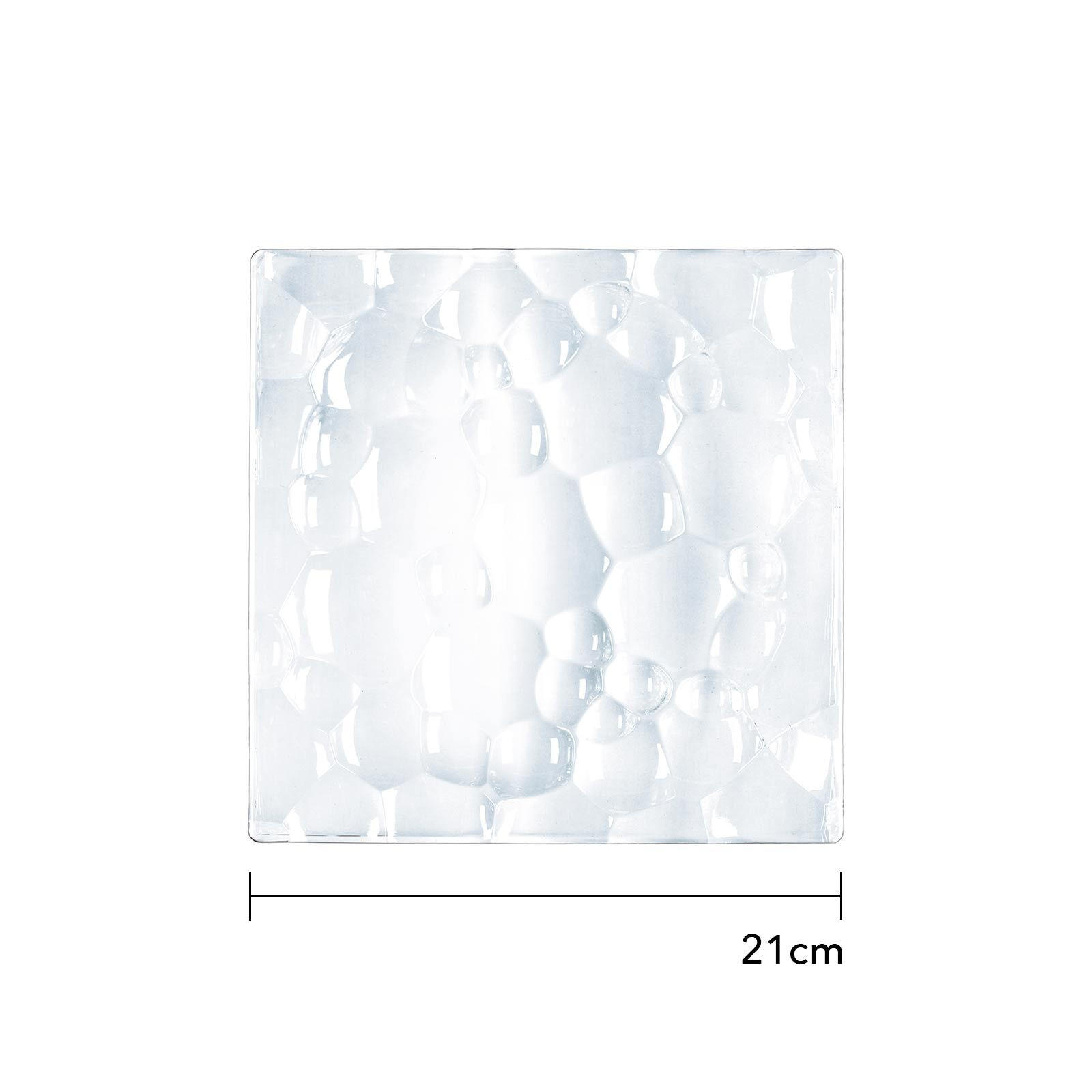 PLATTE QUADRATISCH Sphere transparent 21 x 21 cm 2er Set - Transparent, Glas (21/1.9/21cm) - Nachtmann