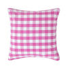 KISSENHÜLLE Karo-Muster 45/45 cm, 100% Baumwolle - Rosa, Textil (45/45cm) - Homescapes
