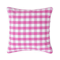 KISSENHÜLLE Karo-Muster 45/45 cm, 100% Baumwolle - Rosa, Textil (45/45cm) - Homescapes