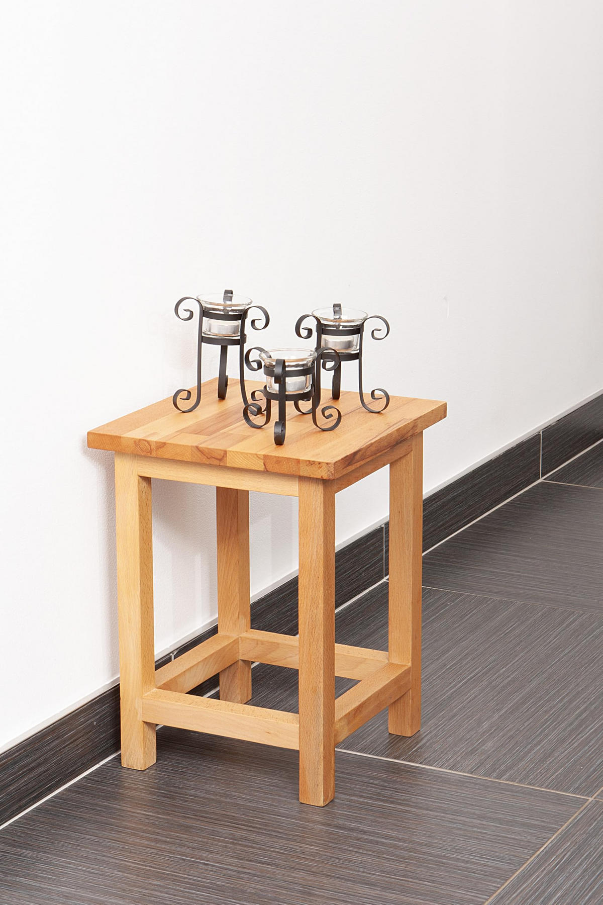 BLUMENSTÄNDER Maxi Platte 2cm Eiche 30x30x40cm - Eichefarben, Holz (30/30/40cm) - DELUKE