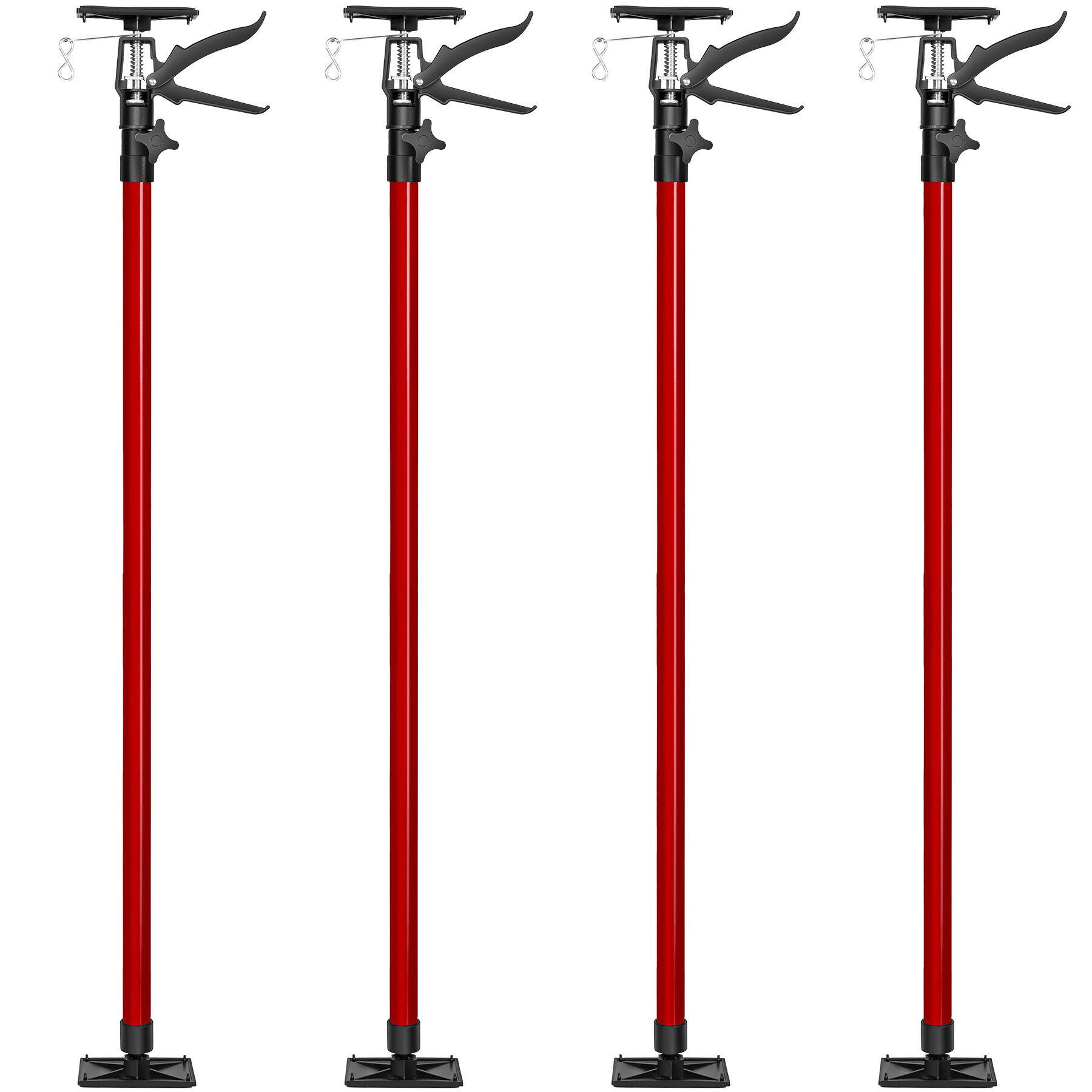 TELESKOPSTÜTZEN 4er Set, mit Schnellspannsystem, rot - Rot, Textil - tectake
