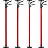 TELESKOPSTÜTZEN 4er Set, mit Schnellspannsystem, rot - Rot, Textil - tectake