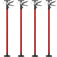 TELESKOPSTÜTZEN 4er Set, mit Schnellspannsystem, rot - Rot, Textil - tectake