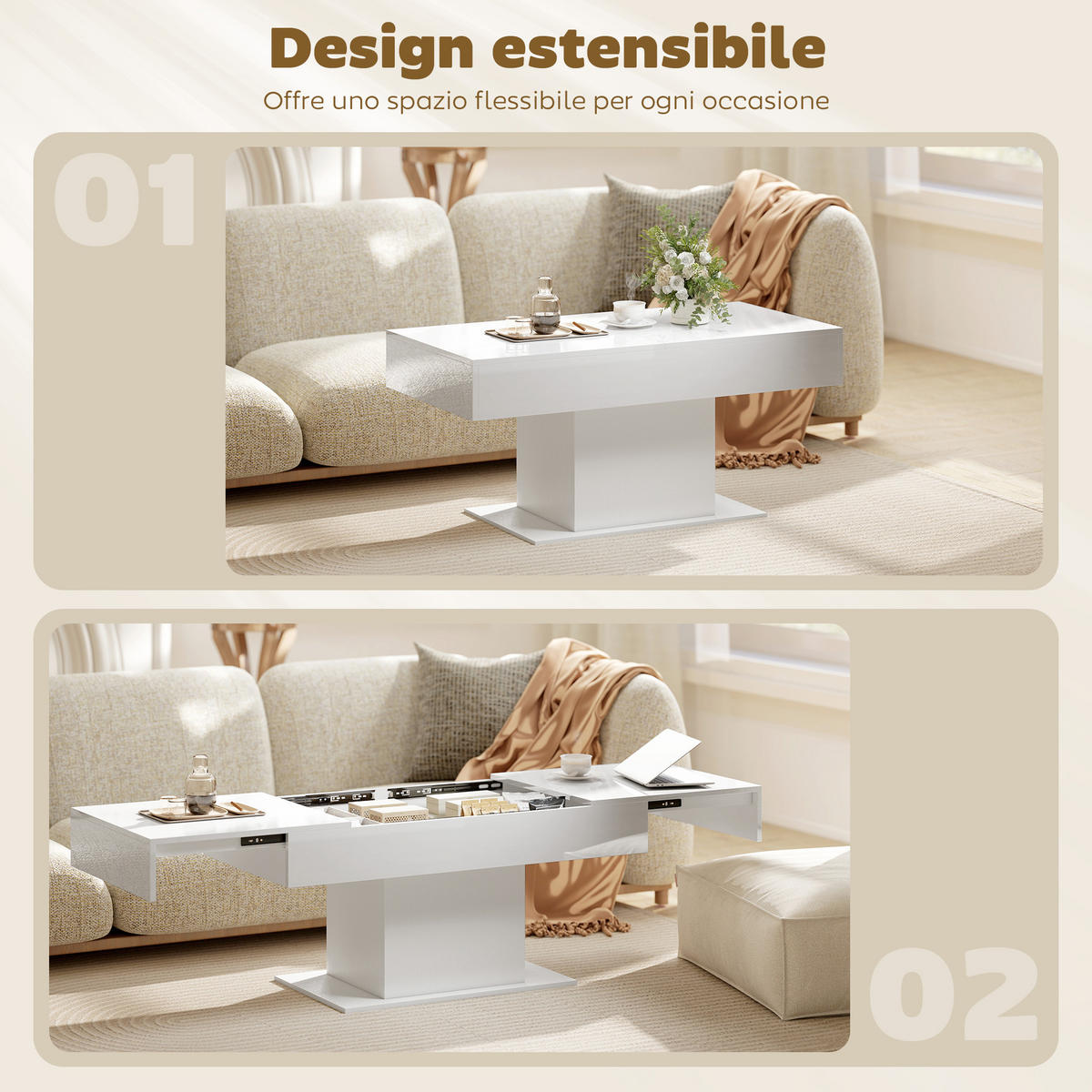 COUCHTISCH Schwarz 1 Stück - Schwarz, Kunststoff (178.5/53/49cm) - GiPP