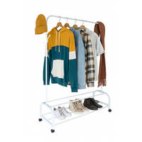 KLEIDERSTÄNDER - Weiß, Kunststoff/Metall (110/160/40cm) - Relaxdays