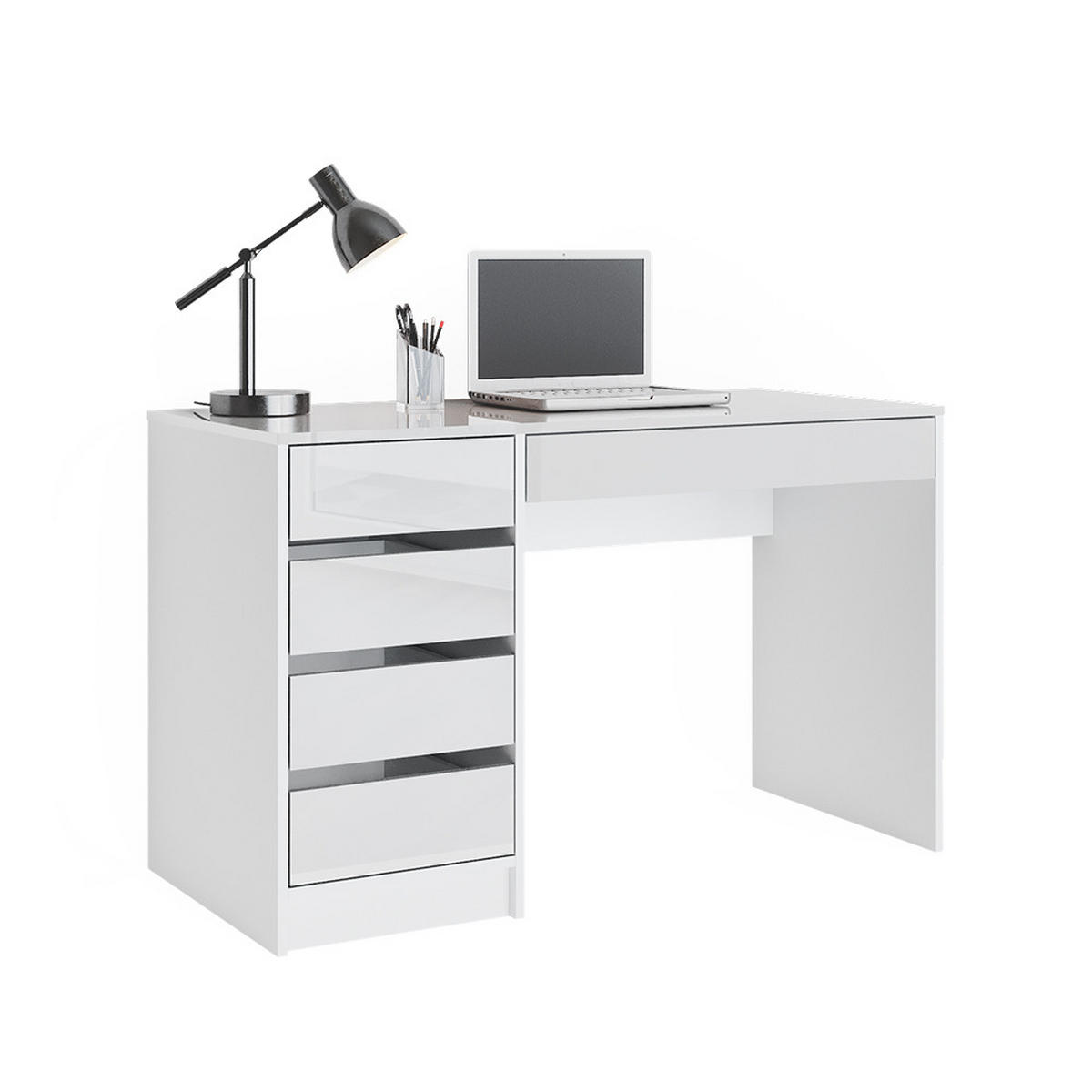 SCHREIBTISCH Sherry Weiß 120 cm - Weiß, Holzwerkstoff (120/55/75cm) - Vicco