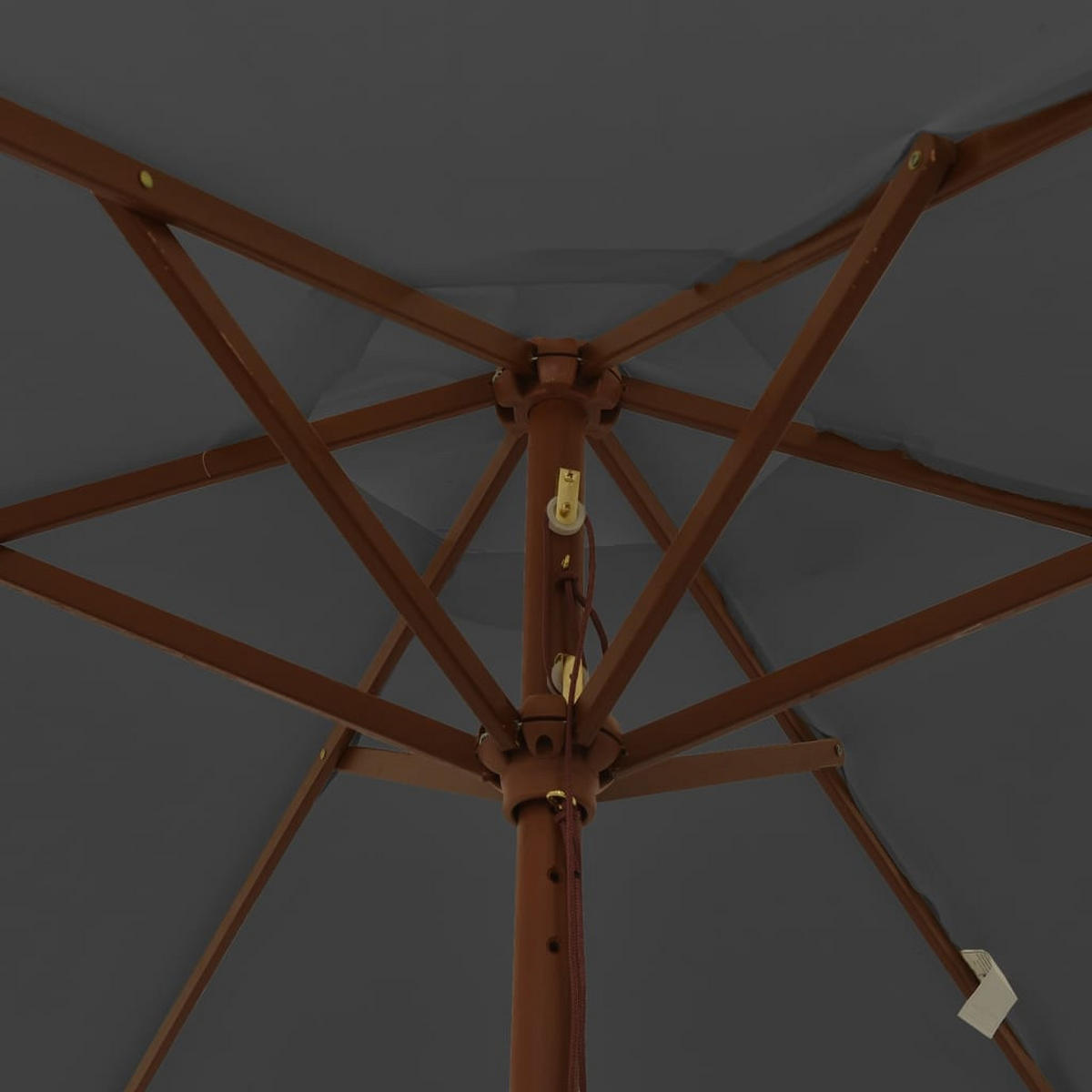 SONNENSCHIRM Mit Holzmast Anthrazit 196/231 Cm - Anthrazit, Holz (196/196cm) - vidaXL