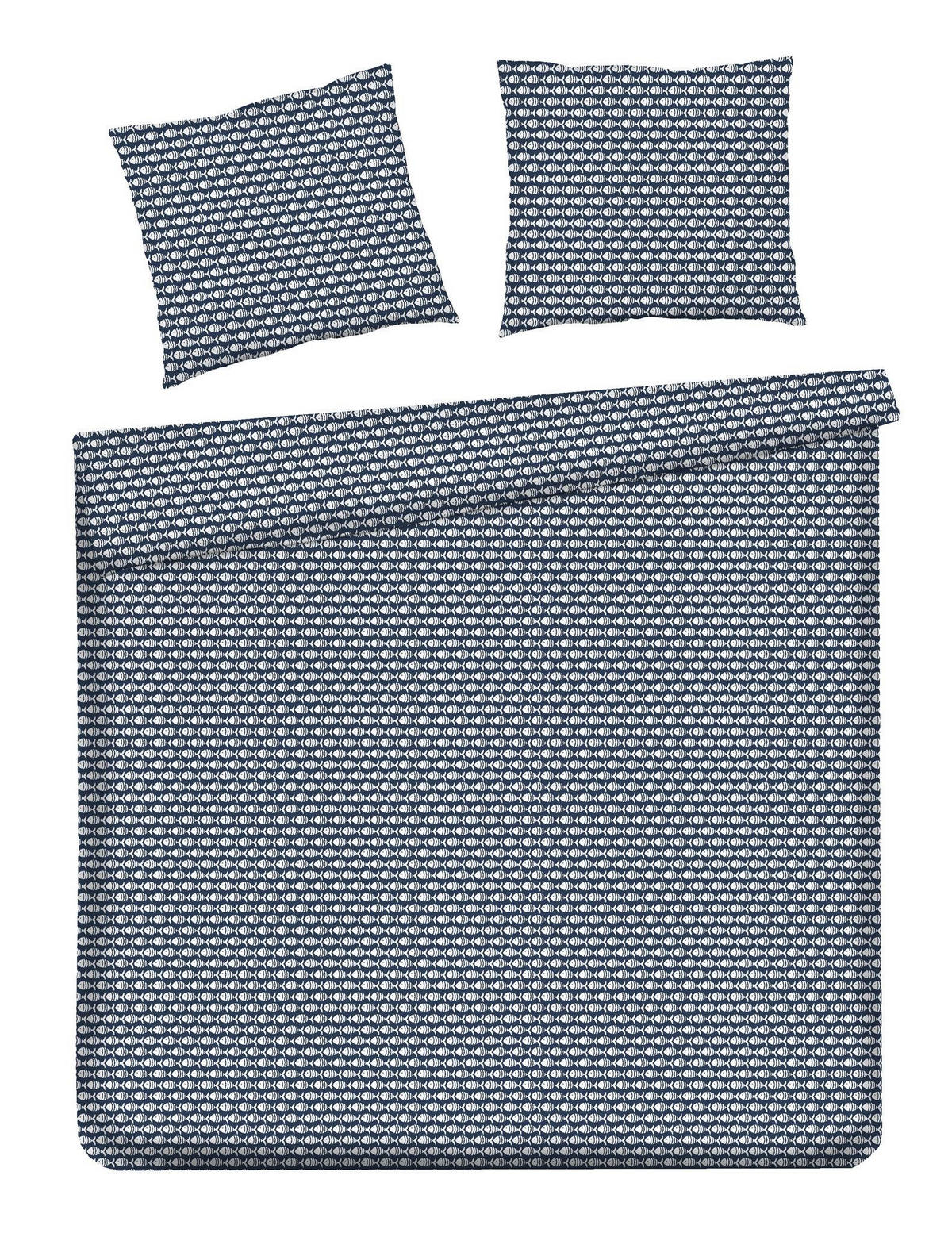 BETTWÄSCHE Ribena - Dunkelblau, Textil (200/220cm) - home&you