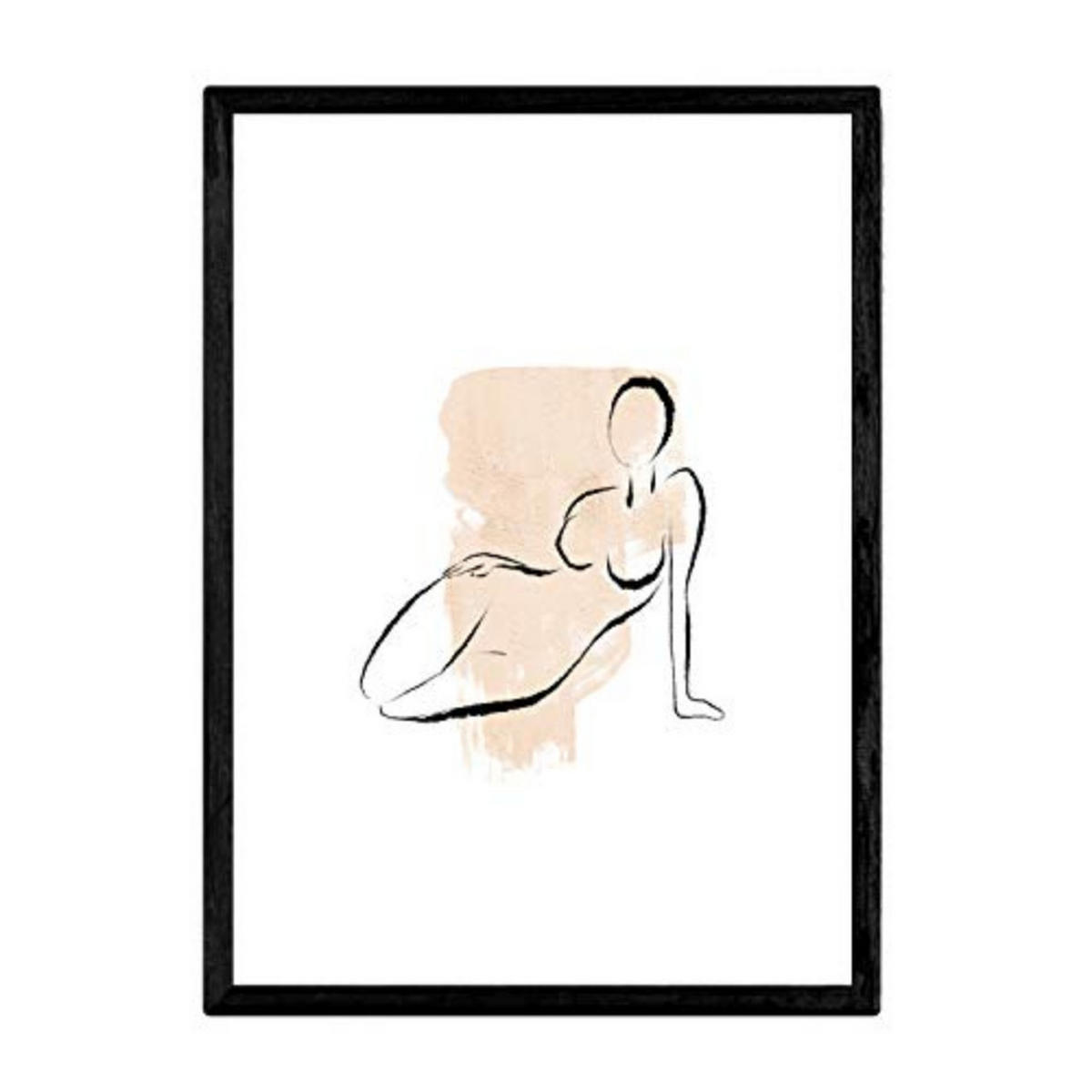 POSTER Frauen Illustrationen A4 Schwarzer Rahmen - Schwarz, Papier (29.7/5/21cm) - Nacnic