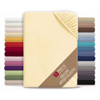 SPANNBETTTUCH Deluxe Jersey gelb, 180x200 cm - 200x220 cm - Gelb, Textil (200/220cm) - biberna