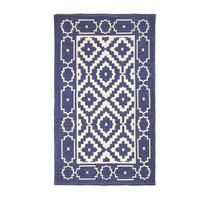 BAUMWOLLTEPPICH Halmstad geometrisch 160/230 cm - Blau, Textil (160/230cm) - Homescapes