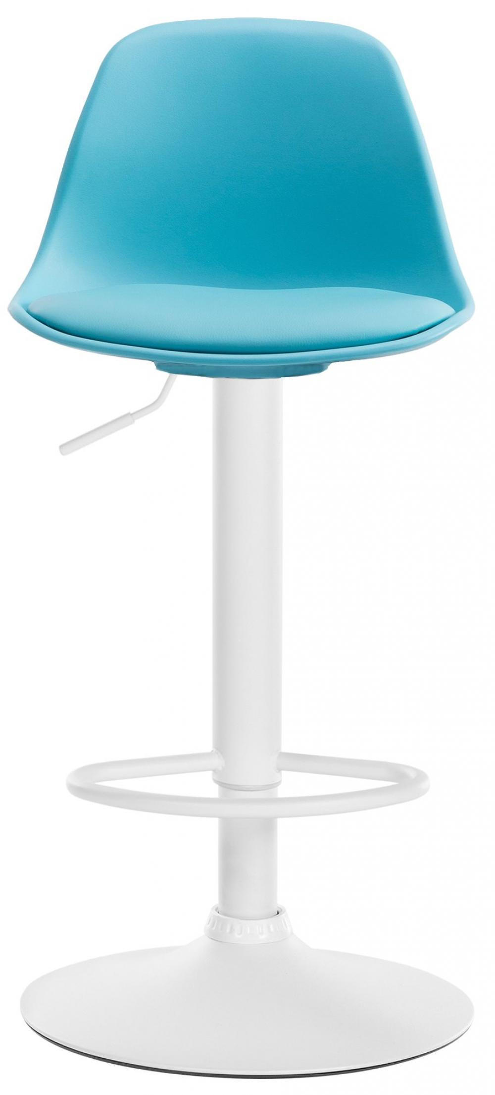 BARHOCKER Kunststoff blau - Blau/Weiß, Kunststoff/Metall (39/82/43cm) - CLP