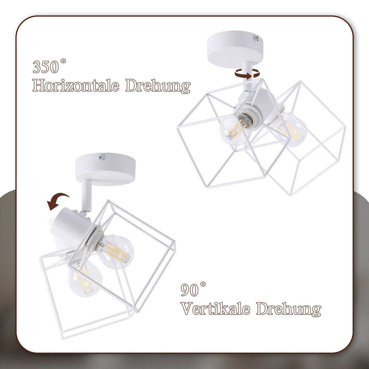 STRAHLER Fürth 1-flammig 10/10/15 cm - Weiß, Metall (10/10/15cm) - Nettlife
