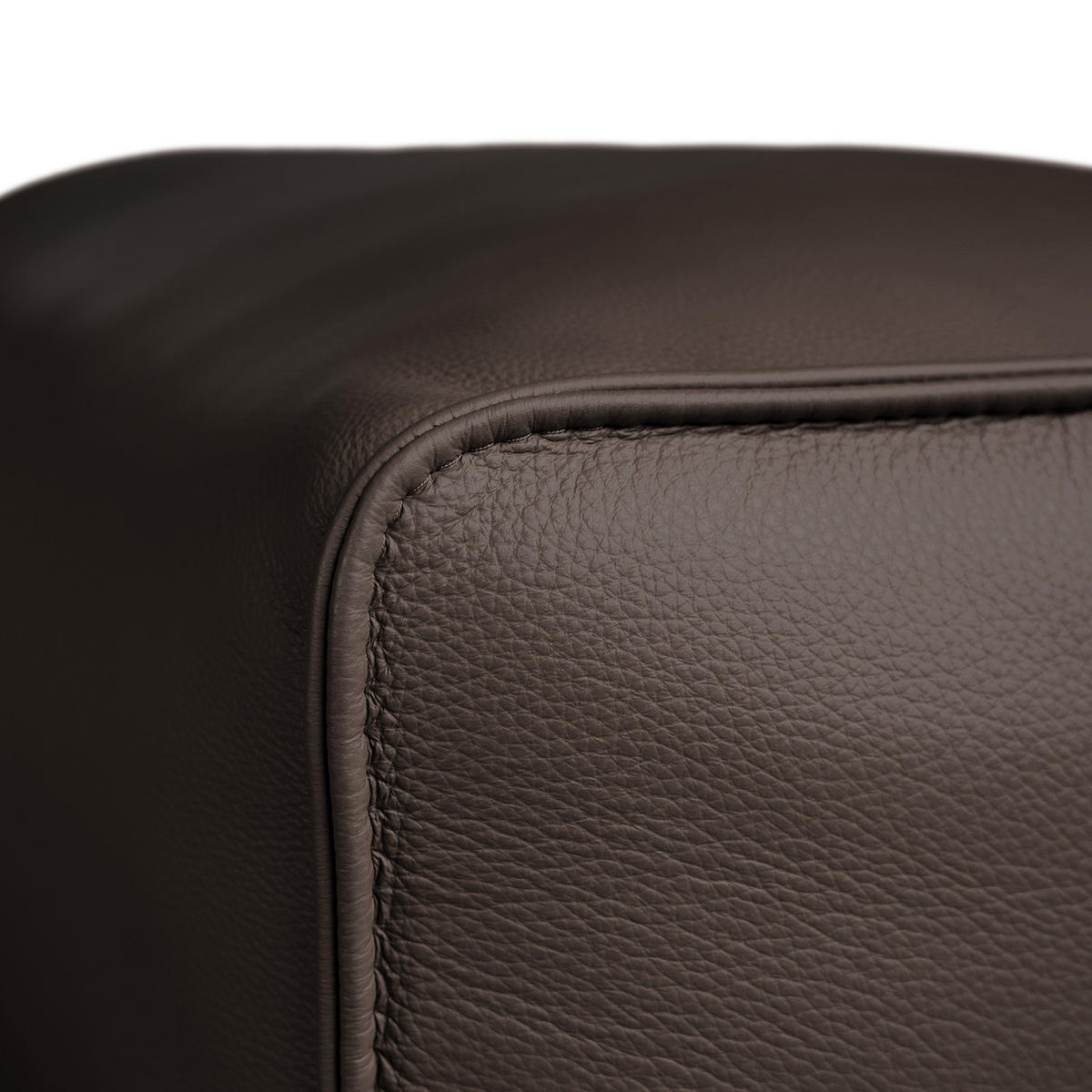 3-SITZER ECKSOFA mit Longchair - Dunkelbraun/Schwarz, Leder/Kunststoff (251/173cm) - home24