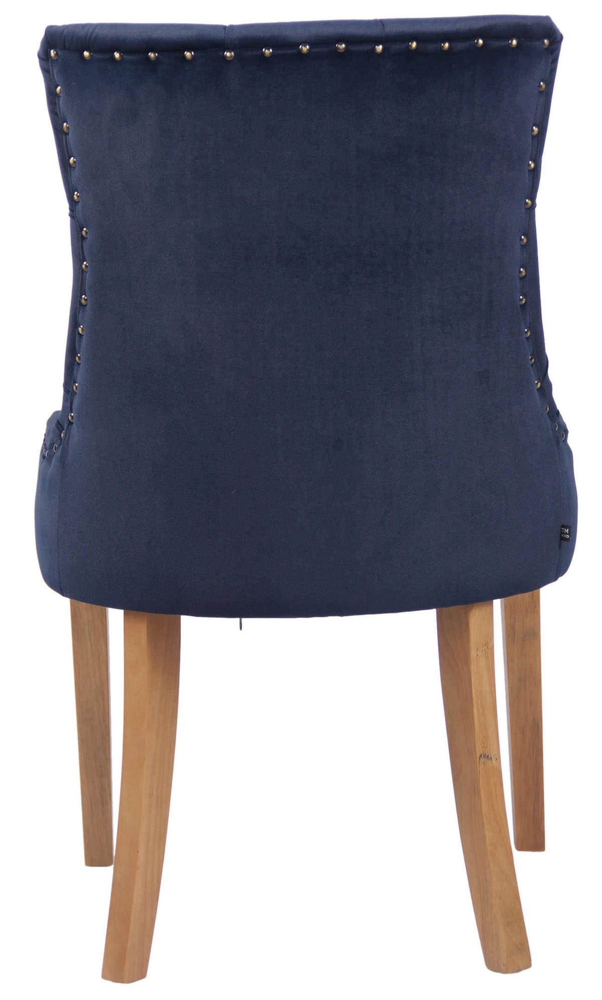 ESSZIMMERSTUHL Aboli Samt, antik-hell Blau - Blau/Hellbraun, Holz/Textil (55/92/58cm) - TPFLiving