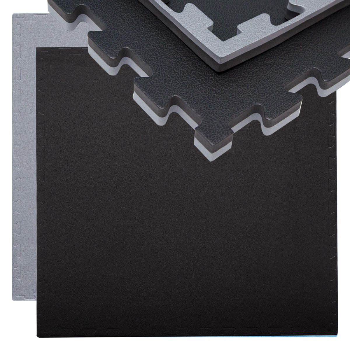 PUZZLEMATTE 90x90x2 cm, Schwarz - Schwarz, Kunststoff (90/90cm) - eyepower