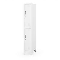 MITARBEITER-GARDEROBENSCHRANK BARTEK 1 PLUS - Weiß, Metall (29/172/45cm)
