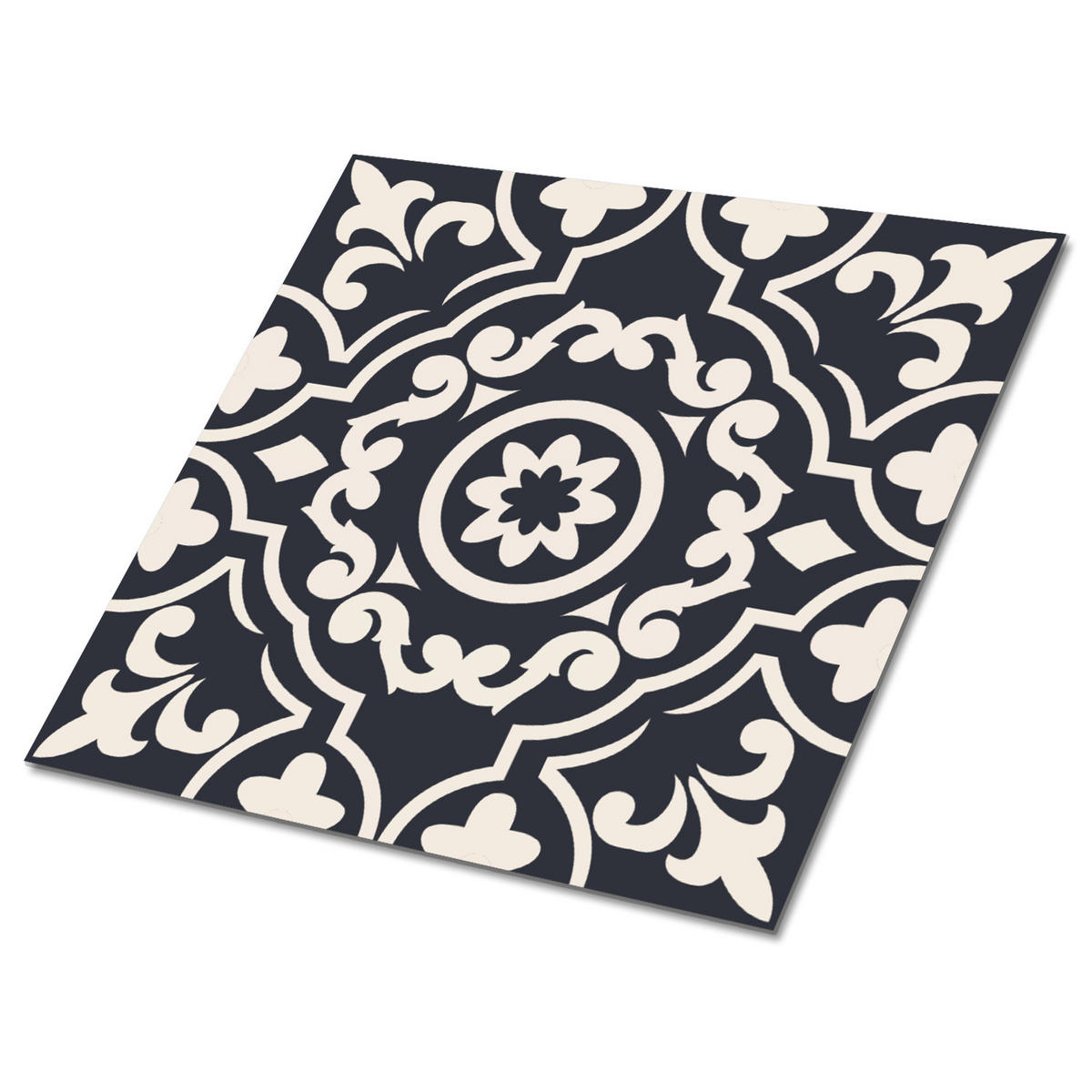 FLIESENAUFKLEBER 9 Stück 30x30 cm selbstklebend Orientalisches Muster - Grau, Textil (30/1.6/30cm) - TULUP