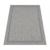 OUTDOOR Teppich Unifarben mit Bordüre Balkon, Terrasse schmutzabweisend Grau Läufer 80x150 - Grau, Textil (80/150cm) - KADIMA DESIGN