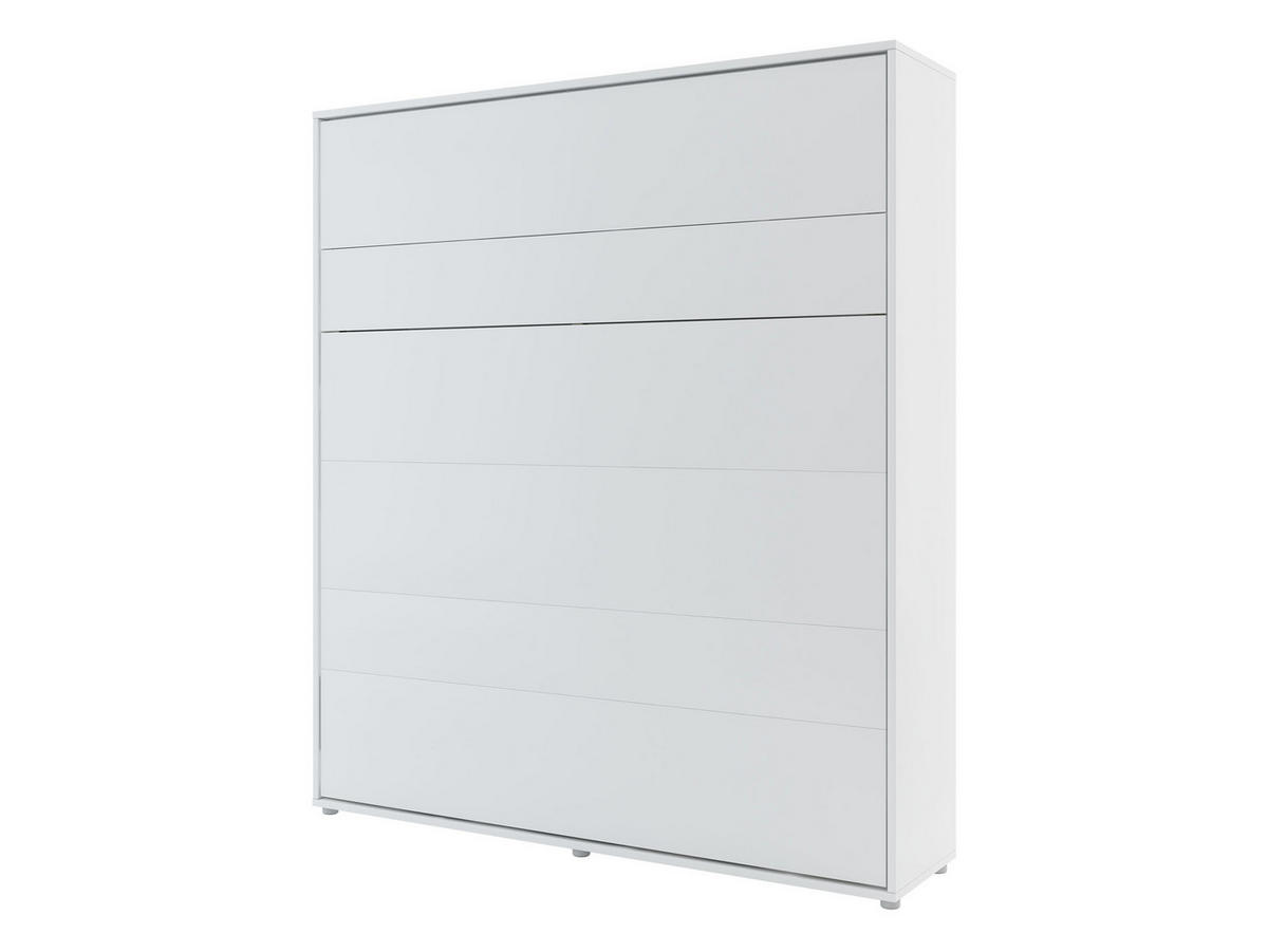 SCHRANKBETT Bed-Concept BC-13 180x200 mit weißer LED Beleuchtung - Weiß/Grau, Holz/Holzwerkstoff (180/200cm) - MIRJAN24
